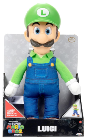 Accessories: THE SUPER MARIO BROS. MOVIE Poseable Luigi Plush (Factory Sealed)