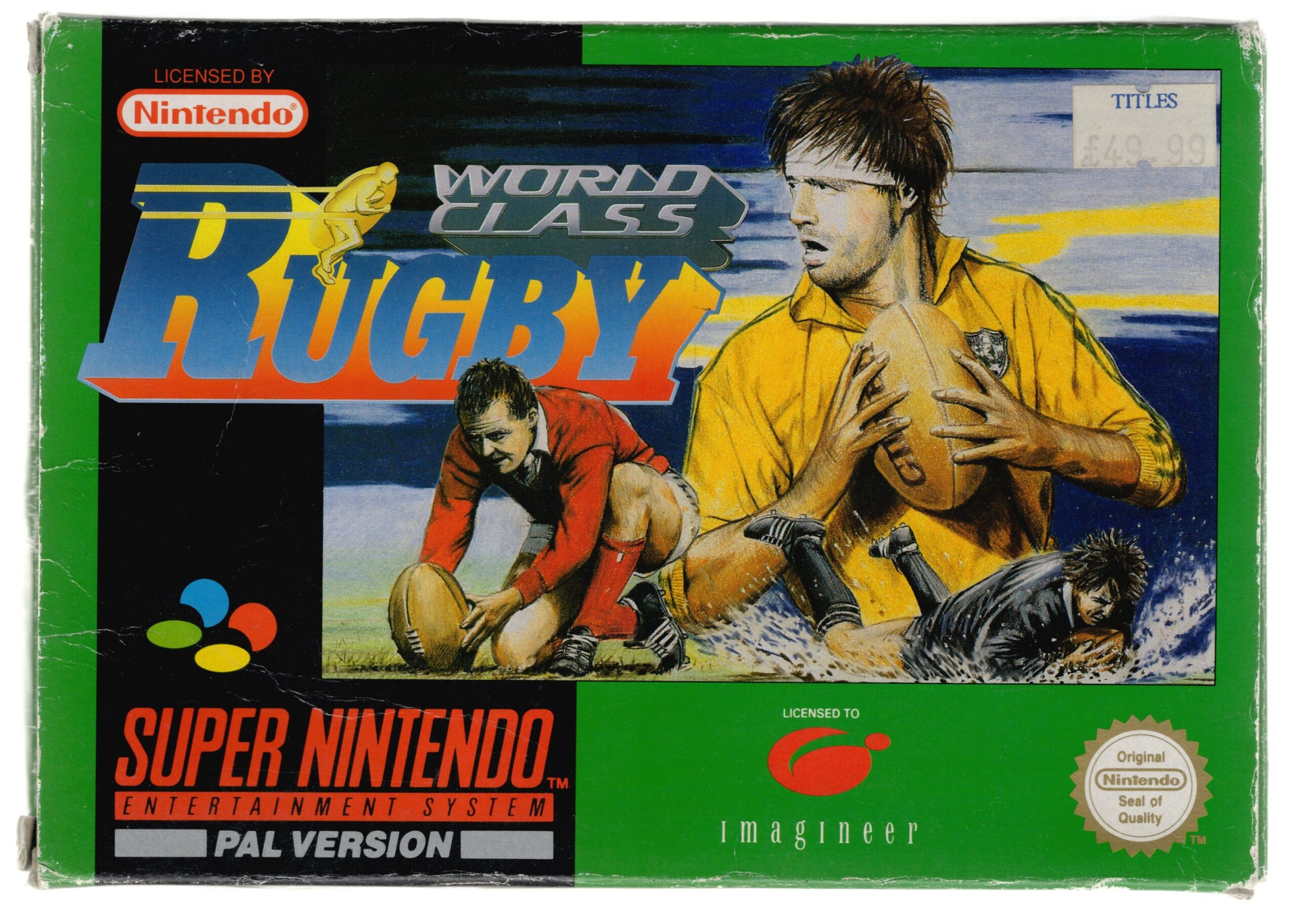 SNES: World Class Rugby [PAL] (Complete) (GOOD)