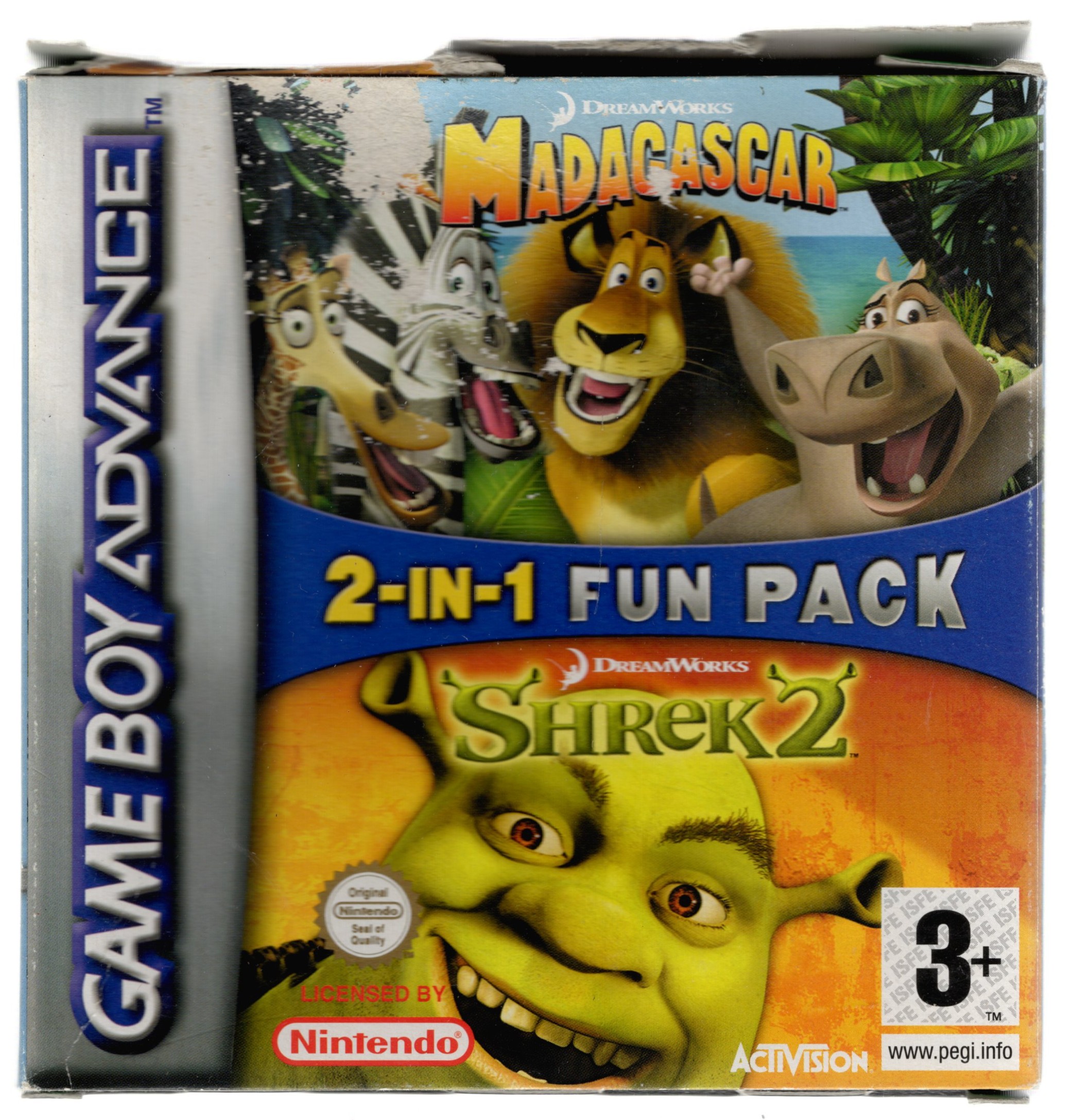 Gameboy Advance: 2 In 1 Fun Pack (Madagascar & Shrek 2) [PAL] (Complete ...