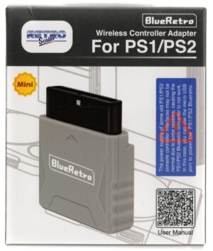 Accessories: Blue Retro Wireless Controller Adapter (PS1/PS2) (Factory Sealed)